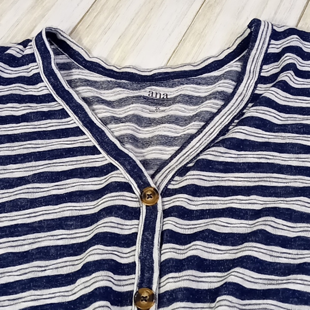 ana A New Approach Short Sleeve Lightweight V-Neck Sweater Size 3X - Picture 1 of 11